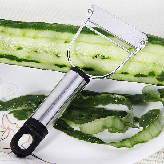 Wholesale one dollar store department store peeler stainless steel kitchen peeler Yangjiang steel handle small pull planer