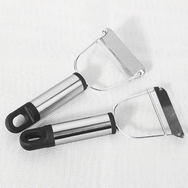 Wholesale one dollar store department store peeler stainless steel kitchen peeler Yangjiang steel handle small pull planer