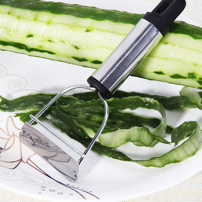 Wholesale one dollar store department store peeler stainless steel kitchen peeler Yangjiang steel handle small pull planer