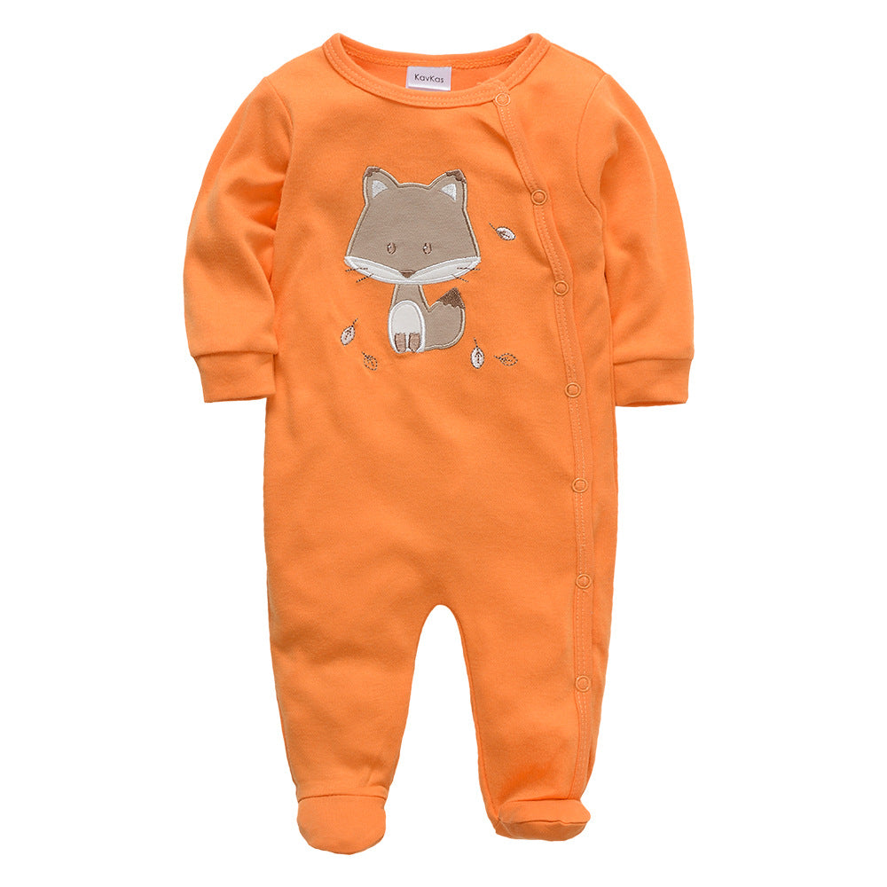 Autumn baby clothes, cartoon baby romper, long-sleeved casual baby jumpsuit, cross-border manufacturers