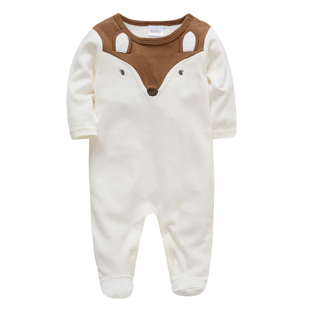 Autumn baby clothes, cartoon baby romper, long-sleeved casual baby jumpsuit, cross-border manufacturers