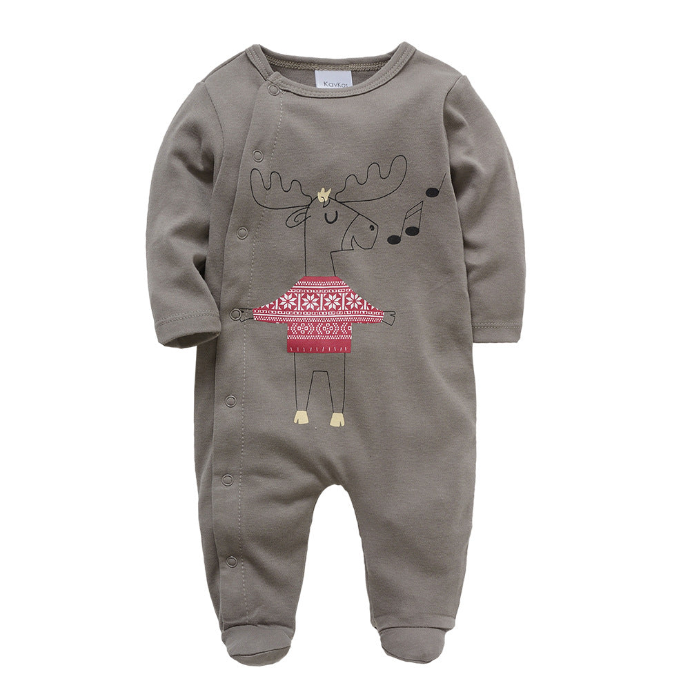 Autumn baby clothes, cartoon baby romper, long-sleeved casual baby jumpsuit, cross-border manufacturers