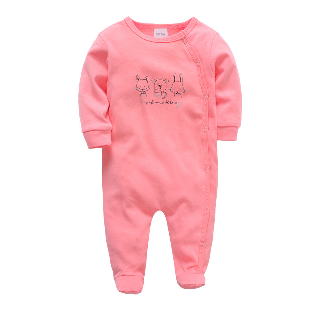 Autumn baby clothes, cartoon baby romper, long-sleeved casual baby jumpsuit, cross-border manufacturers