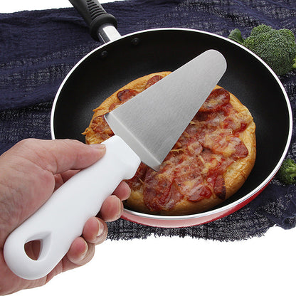 Department store stainless steel pizza shovel PP handle sanding triangular cheese shovel diy baking tool cake shovel