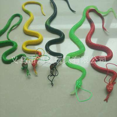 Rubber snake 75cm toy snake hot sale simulation tricky scary toy creative soft rubber snake stall toy lizard