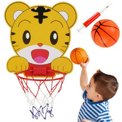 Children's hanging cartoon basketball stand frog/tiger ball stand 2 indoor and outdoor basketball board sports toys