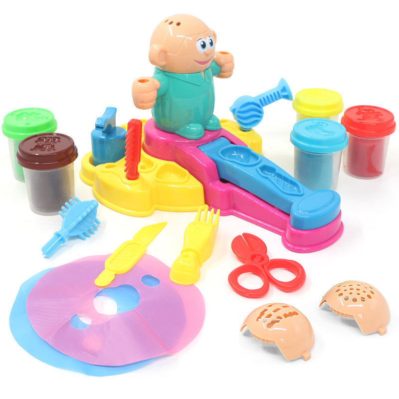 Tik Tok same color clay barber plasticine children DIY clay mold tool play house enlightenment toy