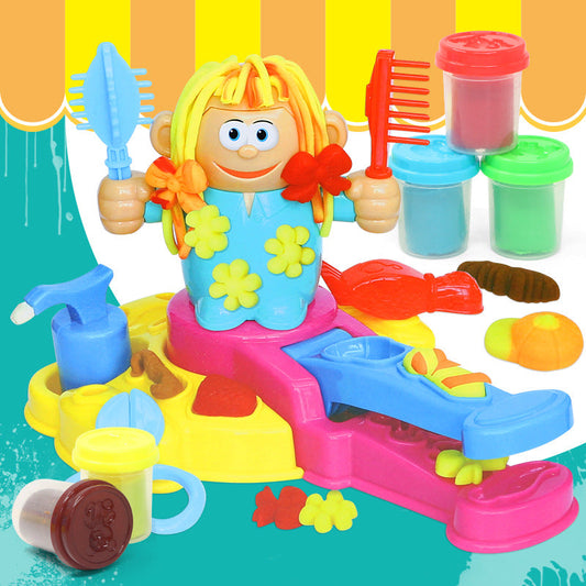 Tik Tok same color clay barber plasticine children DIY clay mold tool play house enlightenment toy