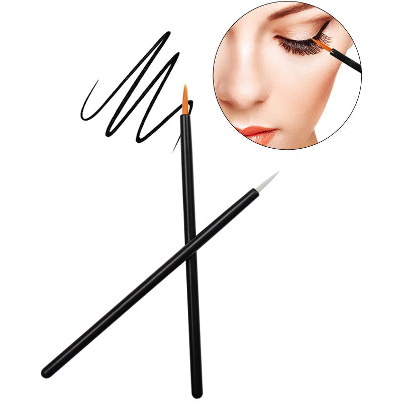 Wholesale eyeliner brush nylon head eyeliner brush fine capped eyeliner brush portable yellow head white head brush