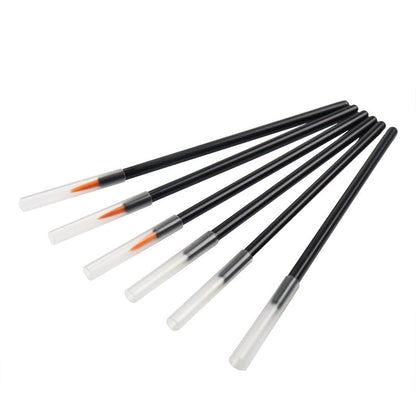 Wholesale eyeliner brush nylon head eyeliner brush fine capped eyeliner brush portable yellow head white head brush