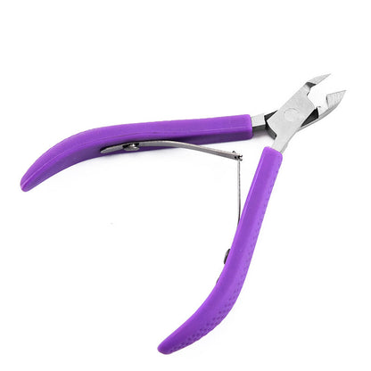 Manufacturers wholesale cuticle pliers stainless steel silicone handle nail scissors new nail salon cuticle scissors nail scissors