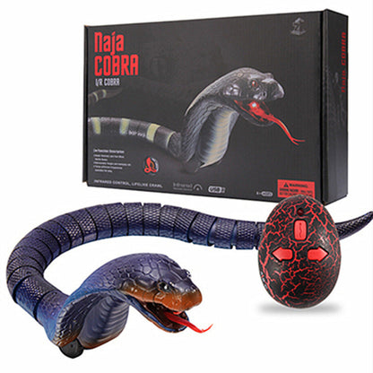 Electric trick infrared remote control cobra tongue retractable induction simulation rattlesnake remote control trick toy