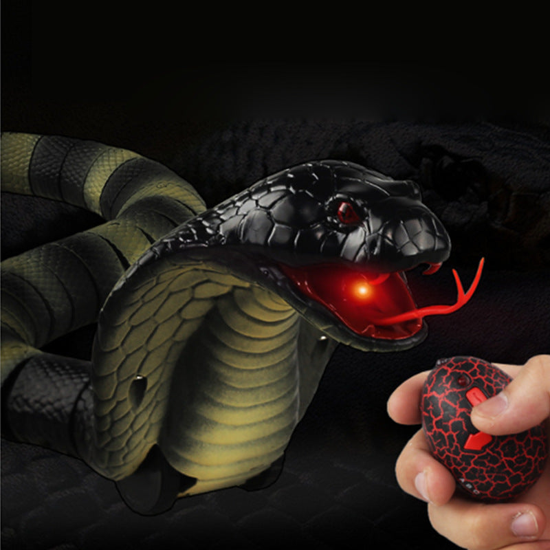 Electric trick infrared remote control cobra tongue retractable induction simulation rattlesnake remote control trick toy