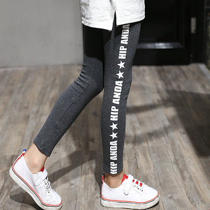 Girls pants 2024 new spring and autumn stylish fashion children's leggings children's pants girls loose trousers