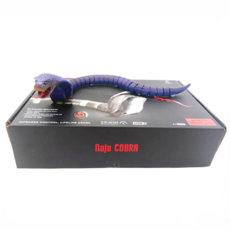 Electric trick infrared remote control cobra tongue retractable induction simulation rattlesnake remote control trick toy