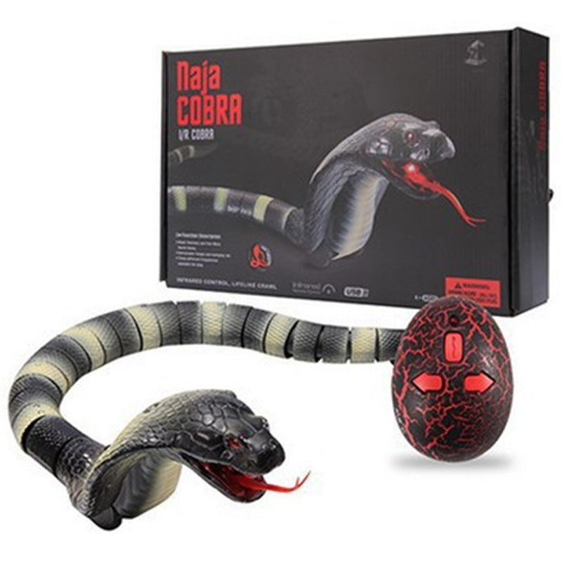 Electric trick infrared remote control cobra tongue retractable induction simulation rattlesnake remote control trick toy