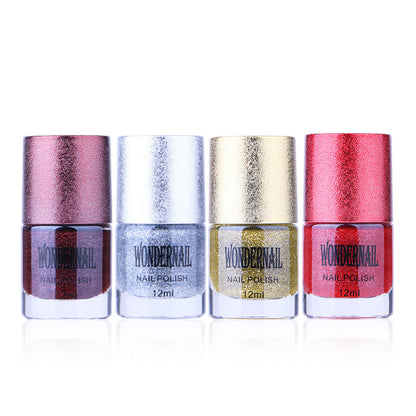 New style bright golden sand nail polish environmentally friendly non-peelable gradient long-lasting non-fading 12ML nail crystal sand wholesale