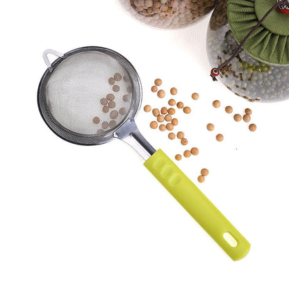 Kitchen gadgets soybean milk filter handheld flour sieve kitchen filter oil filter egg scooper spot