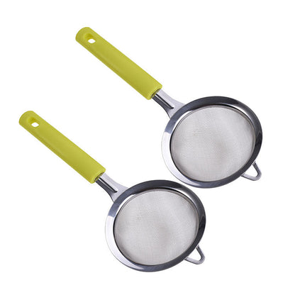 Kitchen gadgets soybean milk filter handheld flour sieve kitchen filter oil filter egg scooper spot