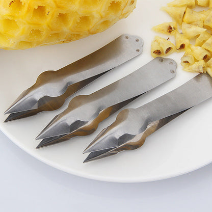 Stainless steel pineapple knife peeler peeling household potato eye removal pineapple clip strawberry eye digging tool pineapple clip