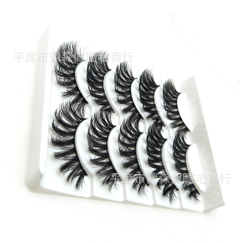 DINGSEN false eyelashes factory wholesale 3D eyelashes 5 pairs of eyelashes 0.07 material 6D 3d eyelashes