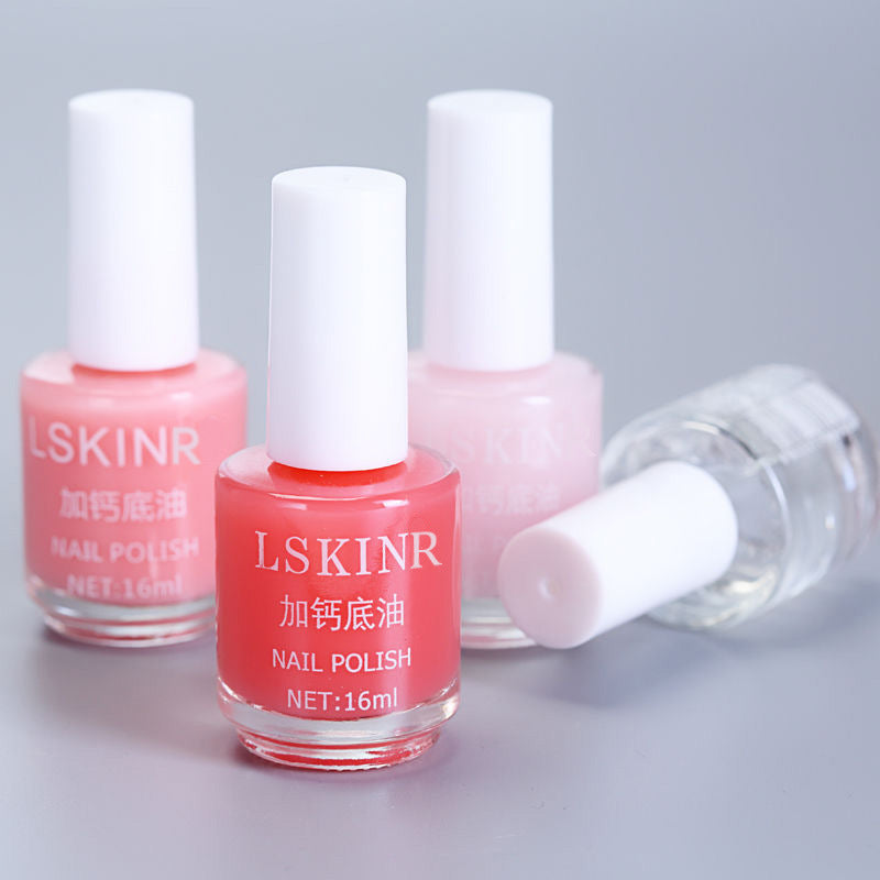 16ml quick-drying gloss oily transparent nail polish no-bake long-lasting calcium-added armor base oil nail art wholesale 