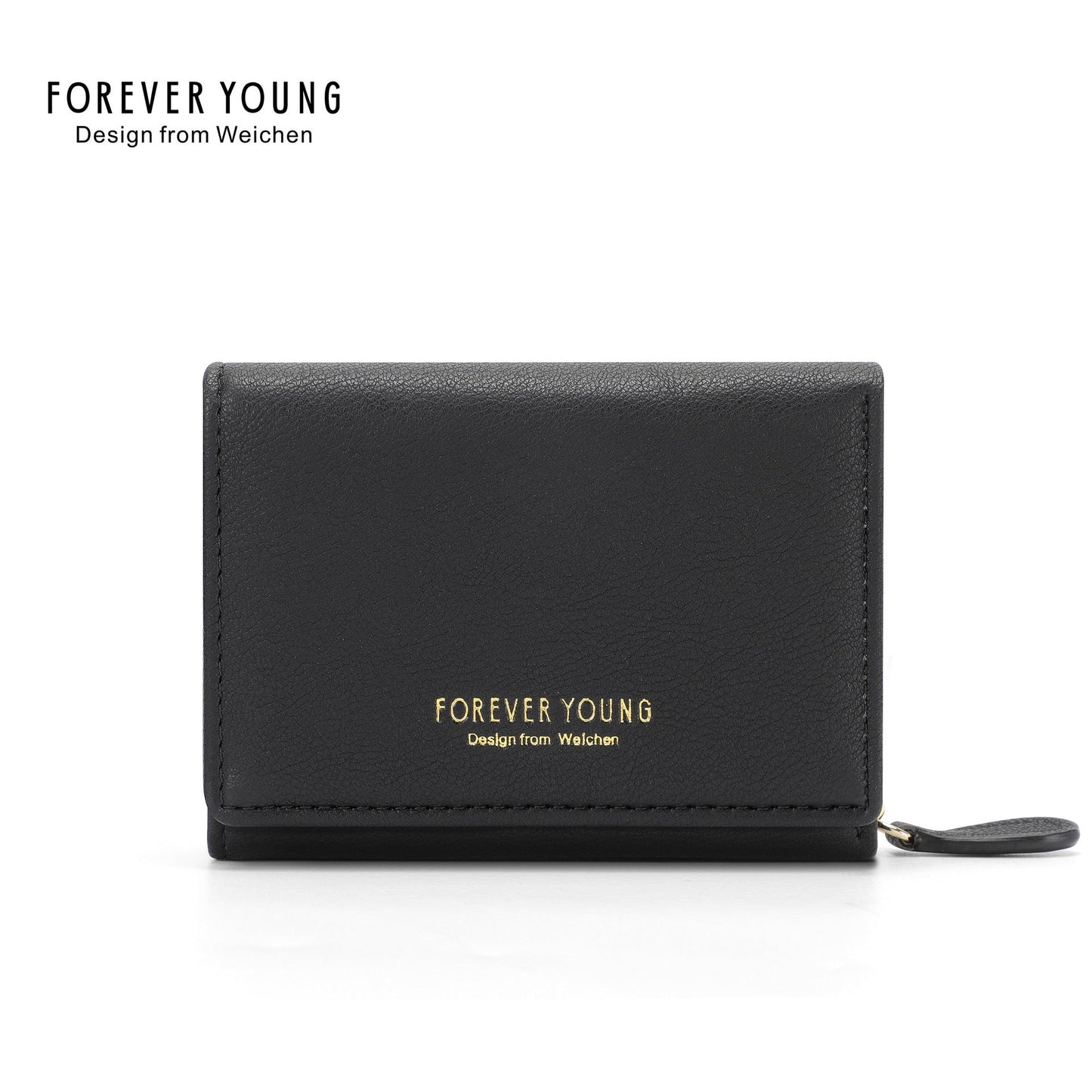 Forever Young ladies short wallet ticket clip tri-fold lightweight multi-functional dual-use card holder coin purse female 