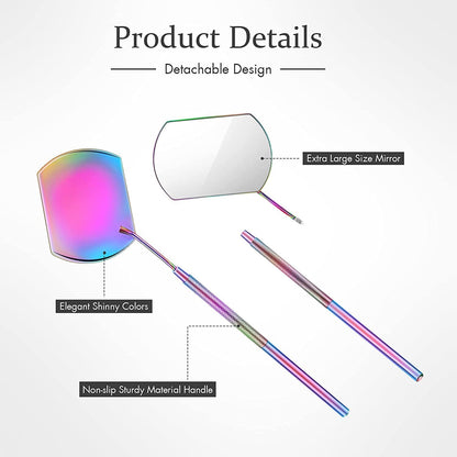 Cross-border premium makeup mirror, patented eyelash inspection mirror, handheld beauty products, detachable eyelash tools