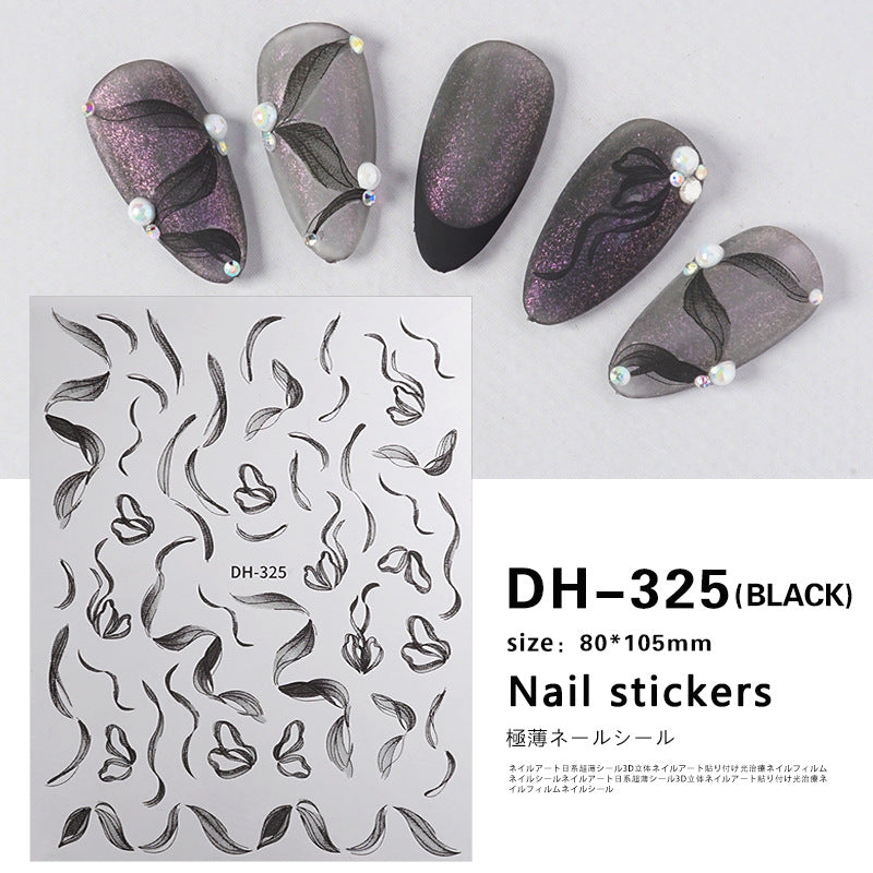 Internet celebrity nail stickers liquid butterfly stickers metal aurora fantasy butterfly hand-made wearable nail stickers