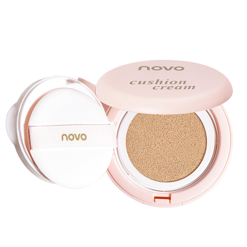 NOVO Clear Lasting Cushion Cream Concealer 2-in-1 Oil Control Waterproof ធន់នឹងញើស ម្សៅមិនជាប់ស្អិត ជាប់បានយូរ មិនប្រតាក ធ្វើអោយមុខភ្លឺរលោង