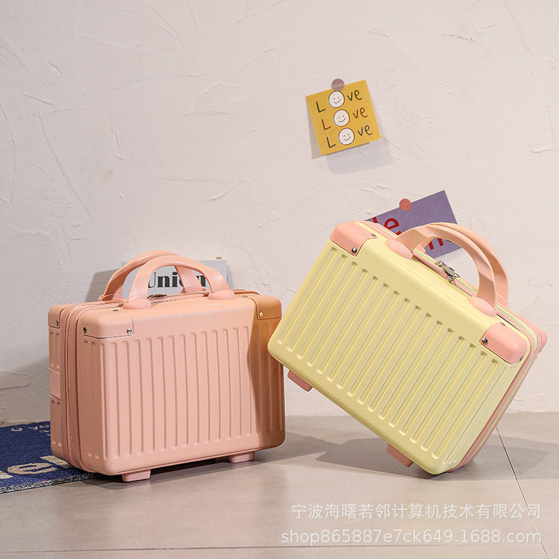 14 inch luggage cosmetic bag suitcase female bridesmaid gift small lightweight travel document mini storage box 