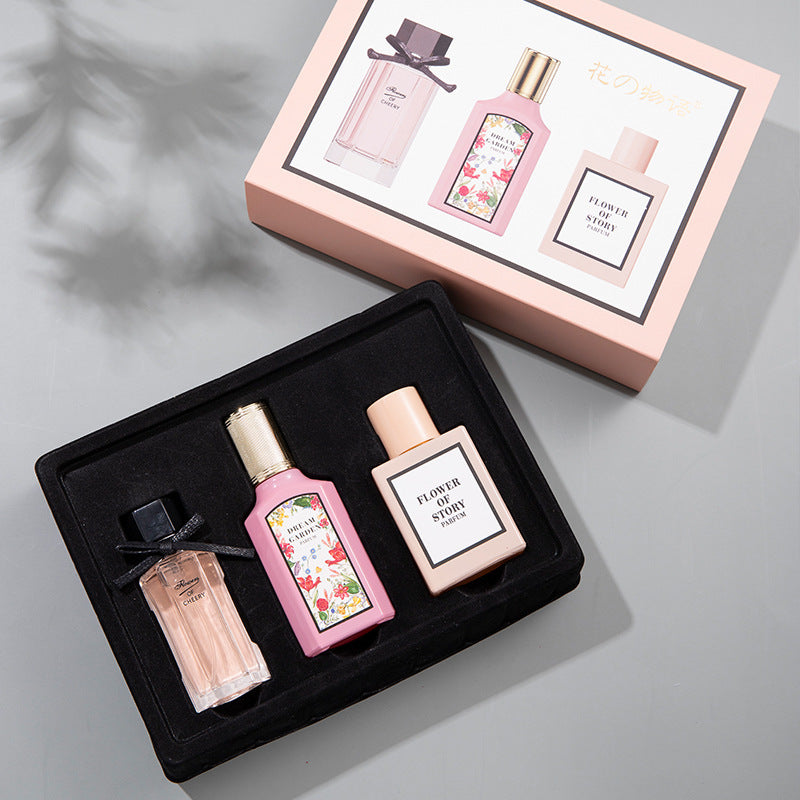 Internet celebrity hot-selling women's perfume set long-lasting light fragrance fresh affordable men's Vietnamese perfume gift box cross-border wholesale 