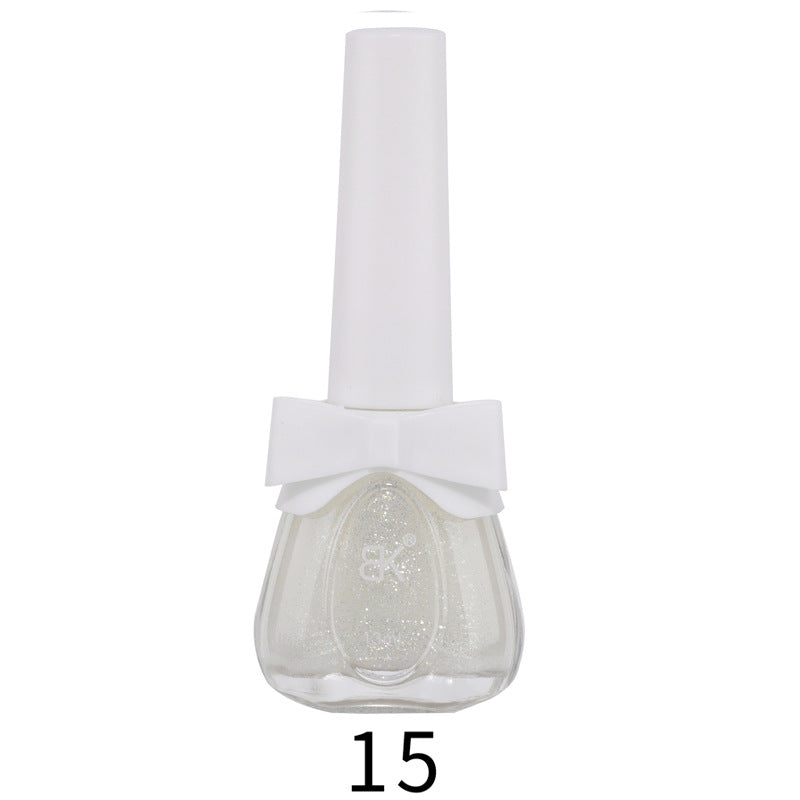 BK new 18-color seven-day water-based nail polish pure color no-bake autumn and winter style net red white macaron 13ml