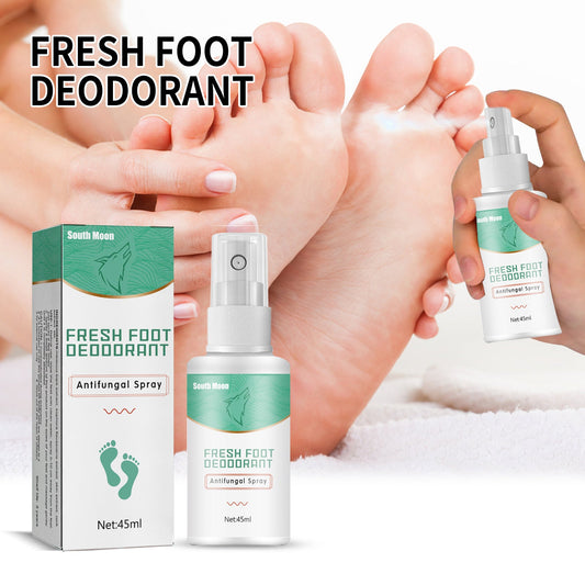 South Moon Deodorizing Foot Spray បំបាត់ញើស ប្រេះ និងរបកជើង ផ្តល់សំណើម និងបំបាត់ក្លិនស្បែក។ 