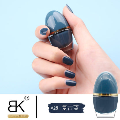 bk cute internet celebrity small easter egg 35 colors whitening 7 days water-based nail polish no baking long-lasting can not be peeled off wholesale 