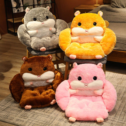 Hamster half-enclosed cushion cushion integrated office chair cushion thickened student seat cushion dining chair bench buttocks cushion