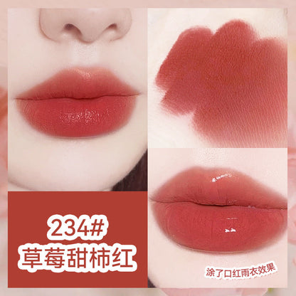 Silky mist raincoat lipstick matte non-stick cup ក្រែមលាបមាត់មិនស្អិត មិនរបក មិនជ្រាបទឹក ជាប់បានយូរ មានលក់ដុំ