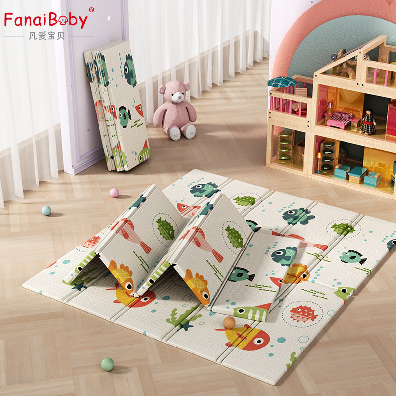 Spot quick delivery xpe double-sided cartoon folding crawling mat living room home thickened moisture-proof mat baby crawling mat