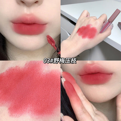 Gegebear Air Lip Mud Velvet Matte Lipstick ក្រែមលាបមាត់សាច់កម្ញី ទន់ស្អាត​សម្រាប់​សិស្សានុសិស្ស​ គុណភាពល្អ តម្លៃសមរម្យ​​ 