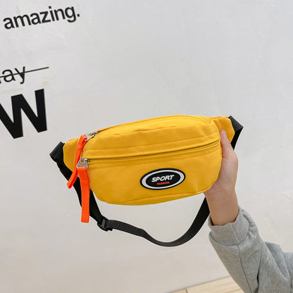 Children's chest bag 2024 new Japanese and Korean trendy cool handsome boy shoulder messenger bag casual sports style girl waist bag