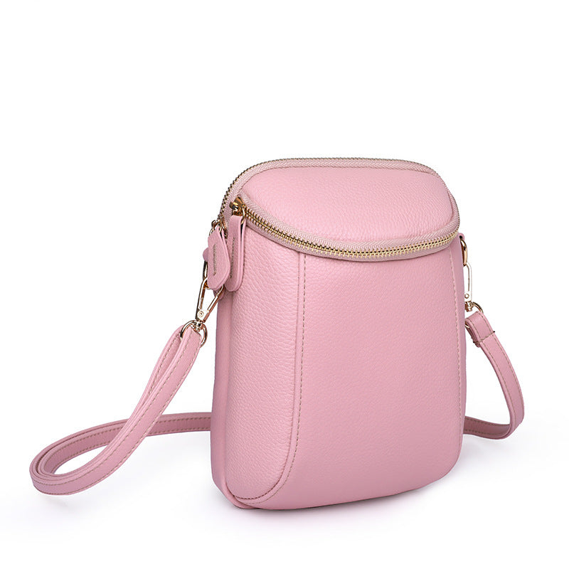 Small bag women's new single shoulder bag solid color litchi pattern crossbody mobile phone bag ladies bag fashion 2024 summer 