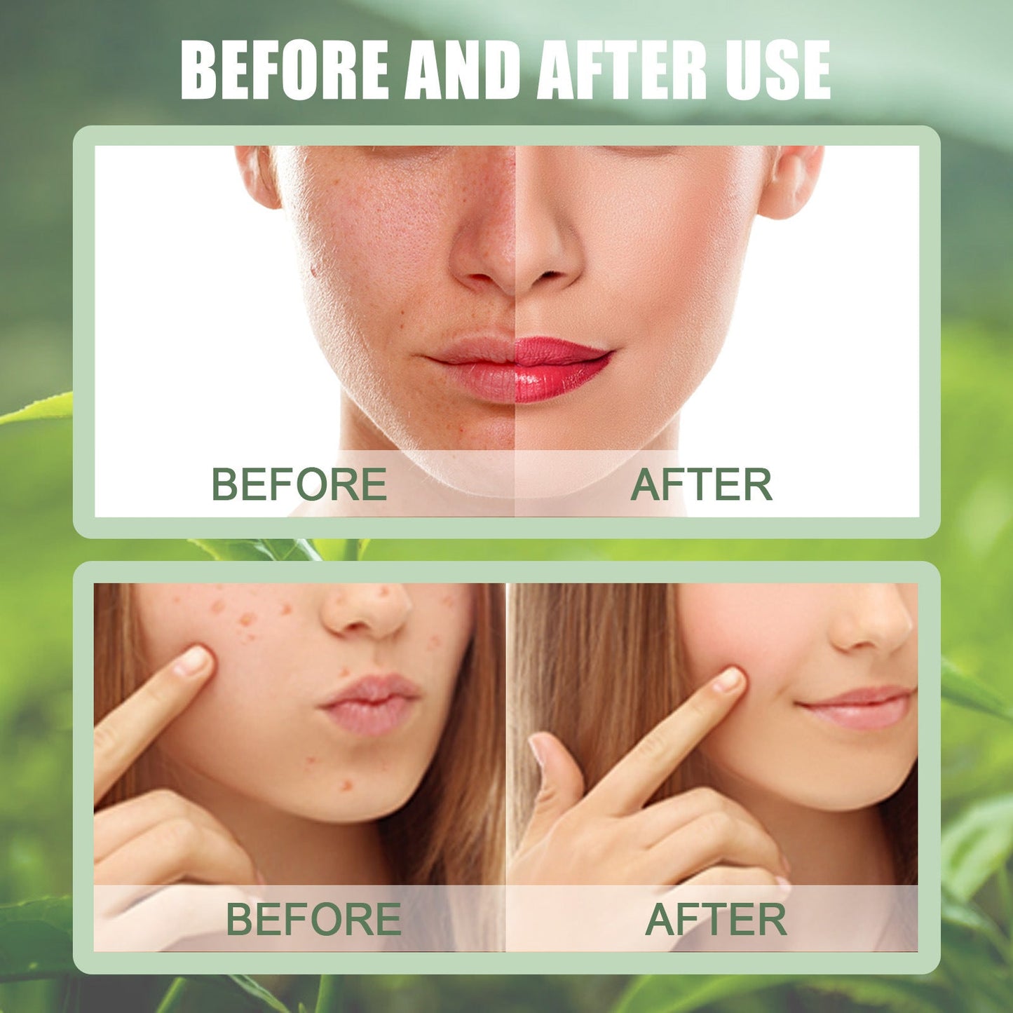 OUHOE green tea mask stick acne blackhead acne facial deep cleansing firming pores smearable mask mud 