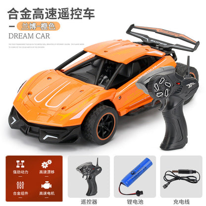 Cross-border children's toy car 2.4G alloy remote control high-speed car 1:24 off-road sports car boy remote control car charging