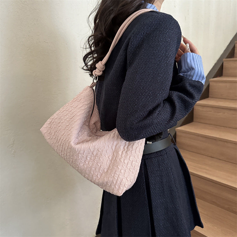 2024 autumn and winter new dumpling bag women's bag trendy single shoulder underarm bag high texture niche design crossbody bag women 