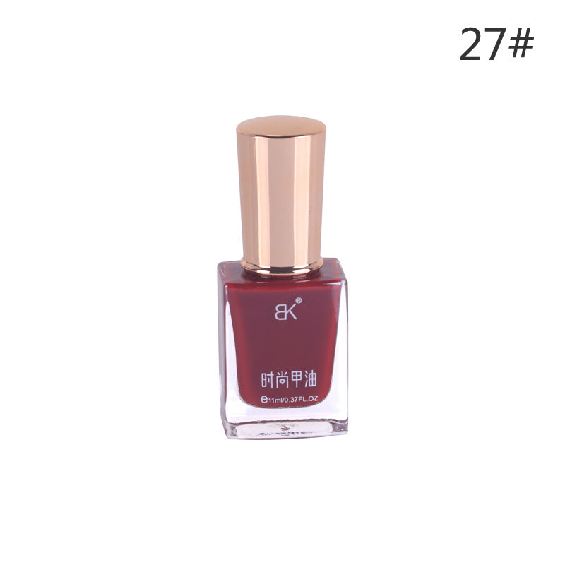 bk summer new style net red 36 colors fashion oily nail polish can not be peeled off without baking long-lasting not easy to fall off white wholesale