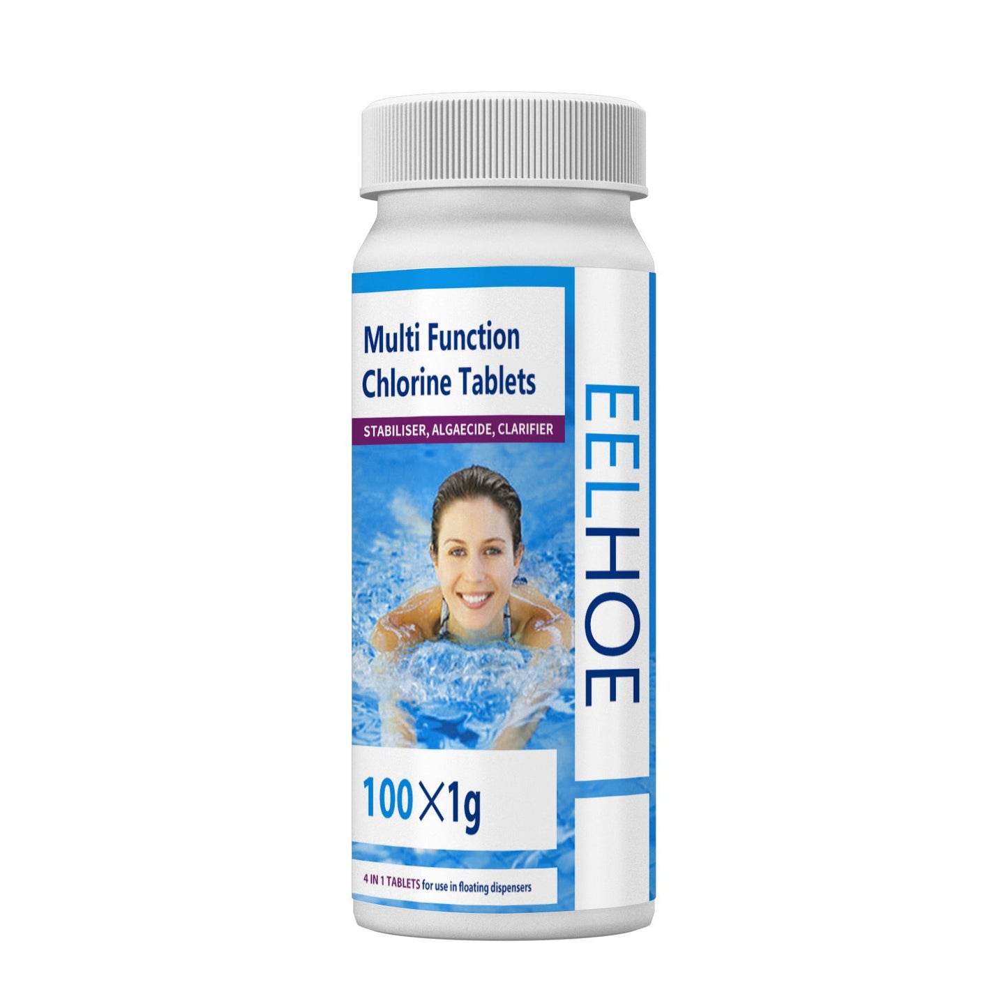 អាងហែលទឹក EELHOE គ្រាប់ថ្នាំ chlorine effervescent ទឹកសម្អាតគុណភាពទឹក algaecide ទឹកស្អាត effervescent tablets លុបការបំពុលទឹកពណ៌បៃតង 