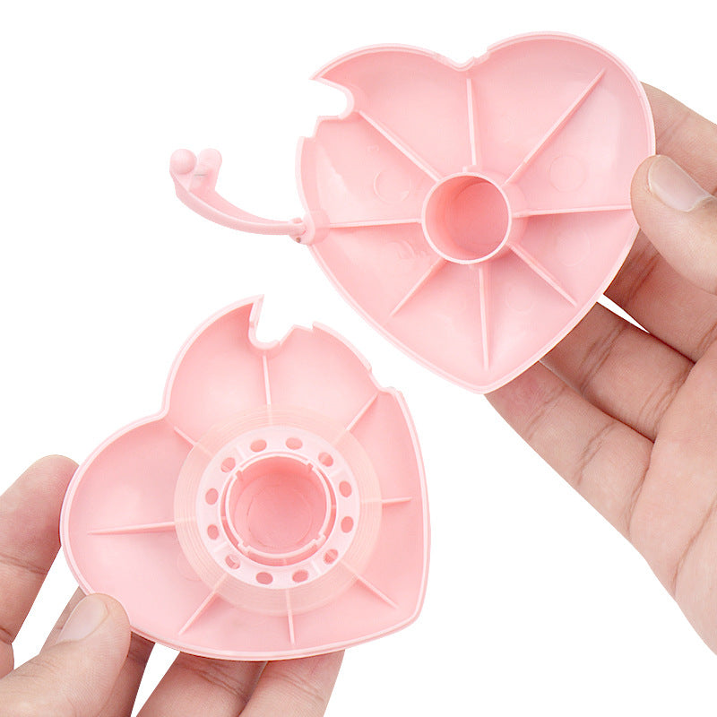 Wholesale Eyelash Extension Tape Dispenser Candy Color Portable Tape Dispenser Heart Shaped Circular Cutter