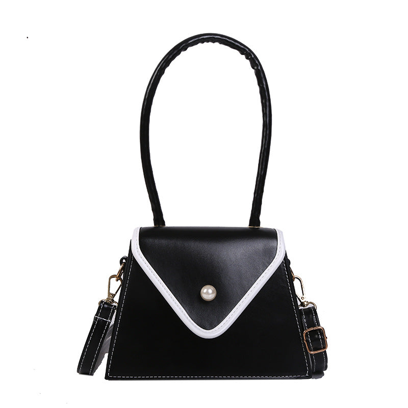 Fashion trend French bag women's bag 2024 autumn new retro fashion hand-held small square bag shoulder messenger bag 