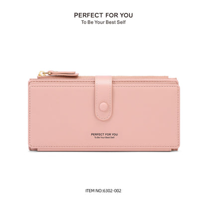 Perfect For You New Women's Wallet Fashion Korean Style Long Large Capacity Zipper Wallet Clutch 