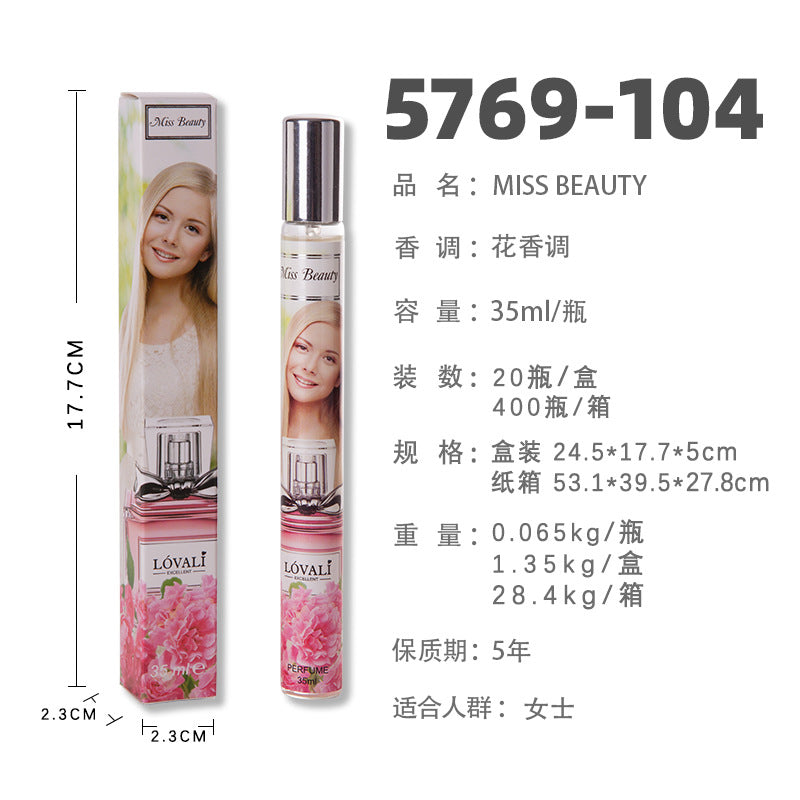 Brand perfume cross-border Thailand women's perfume women's test tube perfume wholesale Vietnam perfume lasting 35ml 